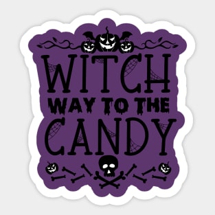 Witch Way to The Candy Sticker